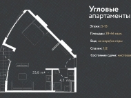 "Steps by Premium" - многофункциональный жилой комплекс гостиничного типа на Черноморском побережье в Батуми. Апартаменты у моря в ЖК гостиничного типа на Новом бульваре Батуми, Грузия. Фото интерьера 4