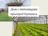 House for sale with a plot of land in the suburbs of Kutaisi, Georgia. Working business. Greenhouse. Photo 1