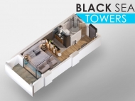 "Black Sea Towers" - სასტუმრის ტიპის საცხოვრებელი კომპლექსი ზღვასტან ბათუმში. კომფორტაბელური აპარტამენტები ზღვის ხედით ბათუმში. საქართველო. ფოტო 3