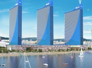 Апартаменты у моря в гостиничном комплексе "ORBI TWIN TOWER" Батуми. Купить квартиру с видом на море в ЖК гостиничного типа "ORBI TWIN TOWER" Батуми, Грузия. Фото 1