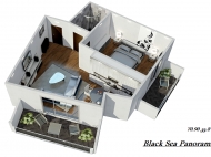 "Black Sea Panorama" - жилой комплекс гостиничного типа на берегу Черного моря в Махинджаури. Комфортабельные апартаменты в ЖК гостиничного типа на берегу Черного моря в Махинджаури, Грузия. План 2